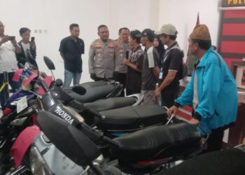 Teror Curanmor di Tuban Terbongkar, Polisi Amankan 4 Pelaku dan 8 Motor Curian
