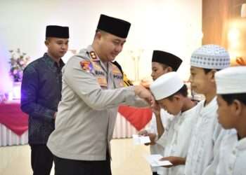 Polres Gresik Gelar Buka Puasa Bersama Insan Media dan Santuni Anak Yatim