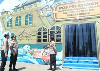Kapolres Gresik Tinjau Kesiapan Pos Pelayanan Bunder Jelang Mudik Lebaran 1447 H