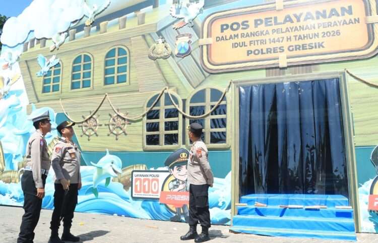 Kapolres Gresik Tinjau Kesiapan Pos Pelayanan Bunder Jelang Mudik Lebaran 1447 H