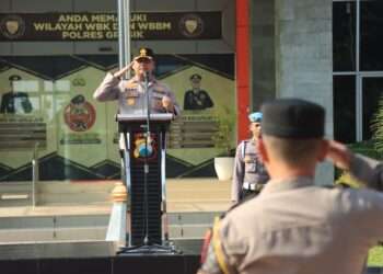 Kapolres Gresik Pimpin Apel Perdana, Apresiasi Operasi Ketupat Semeru 2026