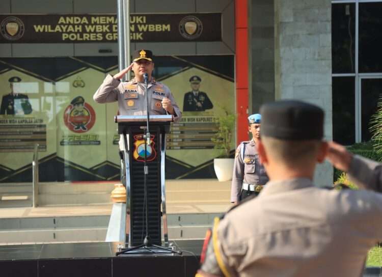 Kapolres Gresik Pimpin Apel Perdana, Apresiasi Operasi Ketupat Semeru 2026