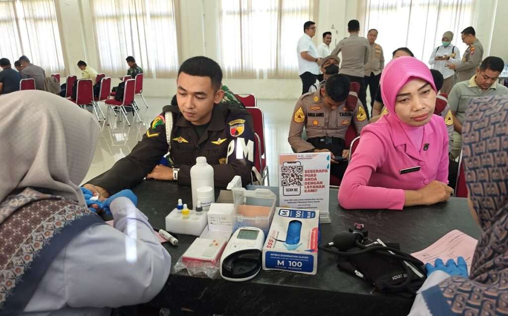 Sinergi TNI-Polri di Gresik, Donor Darah HUT Bhayangkara ke-80 Terkumpul 73 Kantong Darah